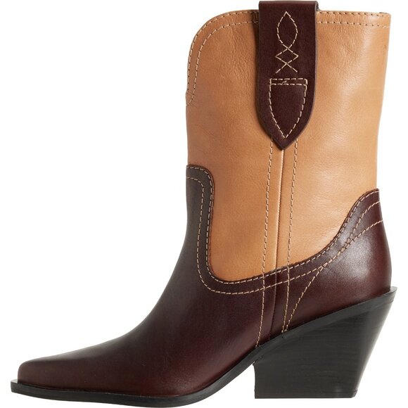 NEW Free People Pitchfork Point Western Boots - Leather, Pointed Toe 925 6s3 - Picture 5 of 15